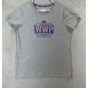 Under Armour Shirt Womens XL Gray Heat Gear Wounded Warrior Project Crewneck Tee